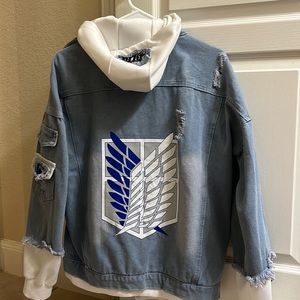 AOT denim jacket size large